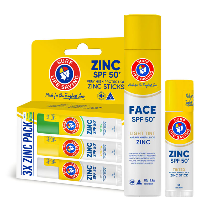 Surf Life Saving Sunscreen Zinc Range